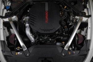 Kia Stinger Charge Pipe Kit - K&N Engineering - Mandrel-Bent Aluminum - Gunmetal Gray - `19-`21